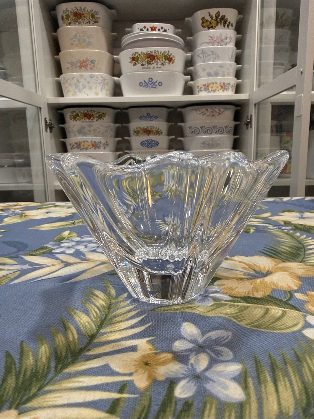 Orrefors Kostaboda Clear Crystal Fluted Bowl